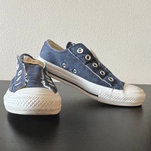 Navy Blue Slip On Converse Sneakers